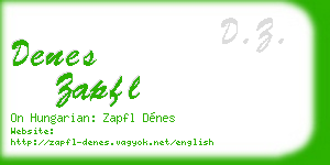 denes zapfl business card